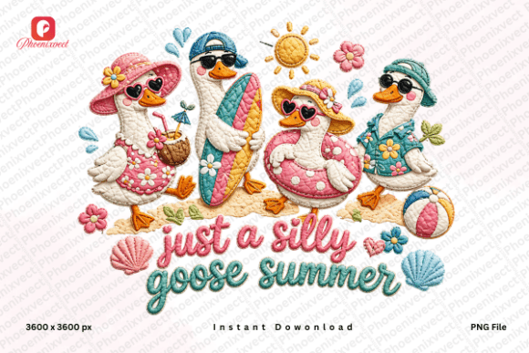 Chenille Patch Just a Silly Goose Summer: Elevating Designs with Textured Humor