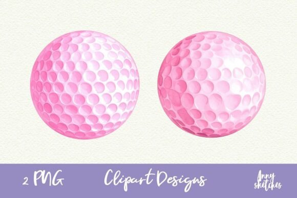 Coquette Pink Retro Golf Ball Design for Creative Projects
