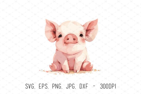 Cute Baby Pig Sublimation Clipart Vector: A Versatile Design Resource