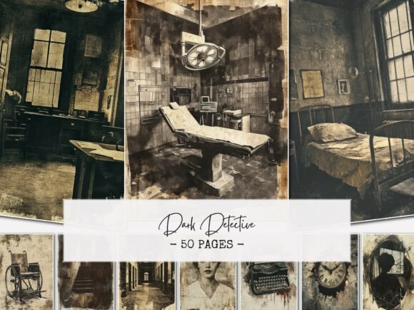 Dark Detective Junk Journal Pages: A Review of Noir-Inspired Digital Assets