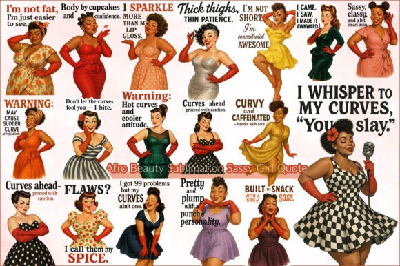 Empower Your Creative Projects with Afro Woman Sublimation Sassy Girl Quotes