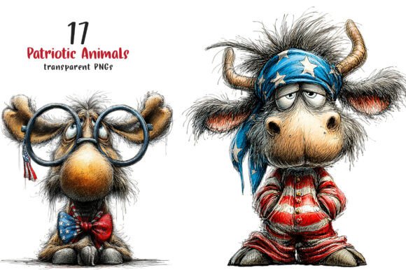 Evaluating Whimsical Patriotic Animals Clipart for Creative Projects