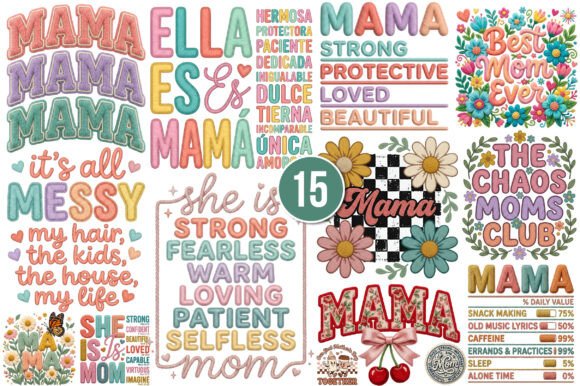 Mother's Day PNG: Faux Yarn Crochet Mom