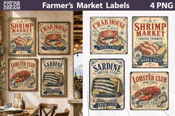 Reviving the Rustic Coast: The Strategic Value of Vintage Seafood Market Labels in Modern Design