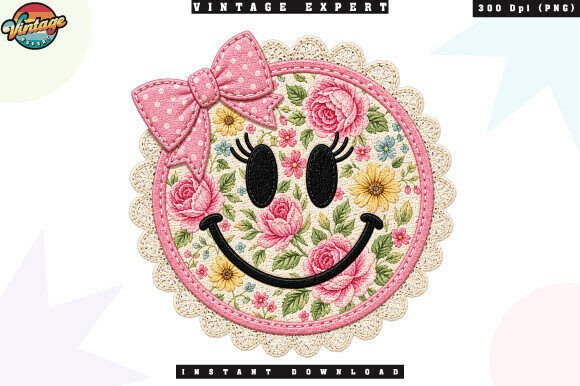 Vintage Floral Smiley Patchwork PNG: A Guide to Shabby Chic Design