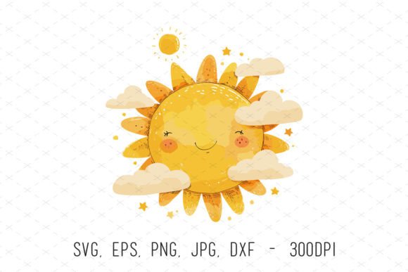 Watercolor Baby Shower Sun Clipart SVG: Creative Ideas for Every Project