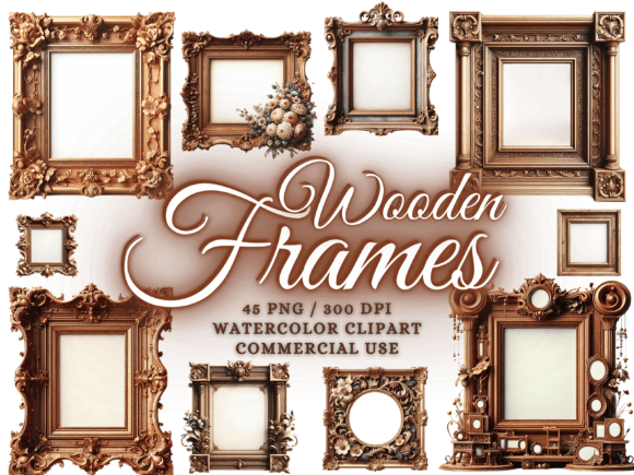 Wooden Frames Clipart Vintage Frame Png: A Design Essential for Creative Projects